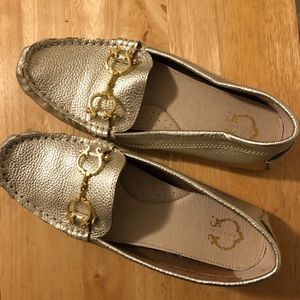 C. Wonder gold loafers - never worn, EUC